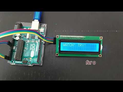 Arduino Using LCD1602 Display with I2C module (Experiment # 6 - Get Started with Arduino)